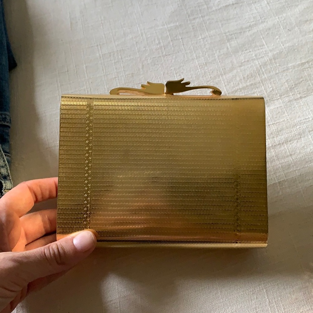 Vintage 1960’s gold box clutch/handbag